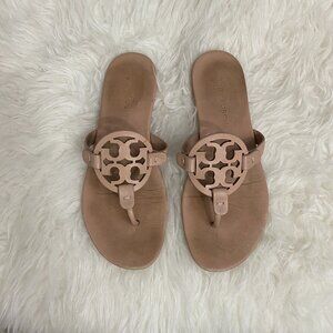 Tory Burch Women Sandals Miller Light Sand Size 9